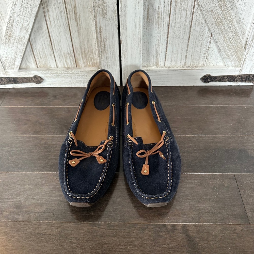 Clarks Artisan Dunbar Cruiser Suede Loafer Nautical Preppy Casual Navy 9.5 - Picture 1 of 7